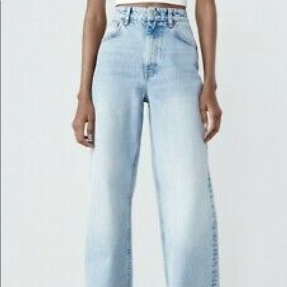 Zara HI-RISE FULL LENGTH JEANS
